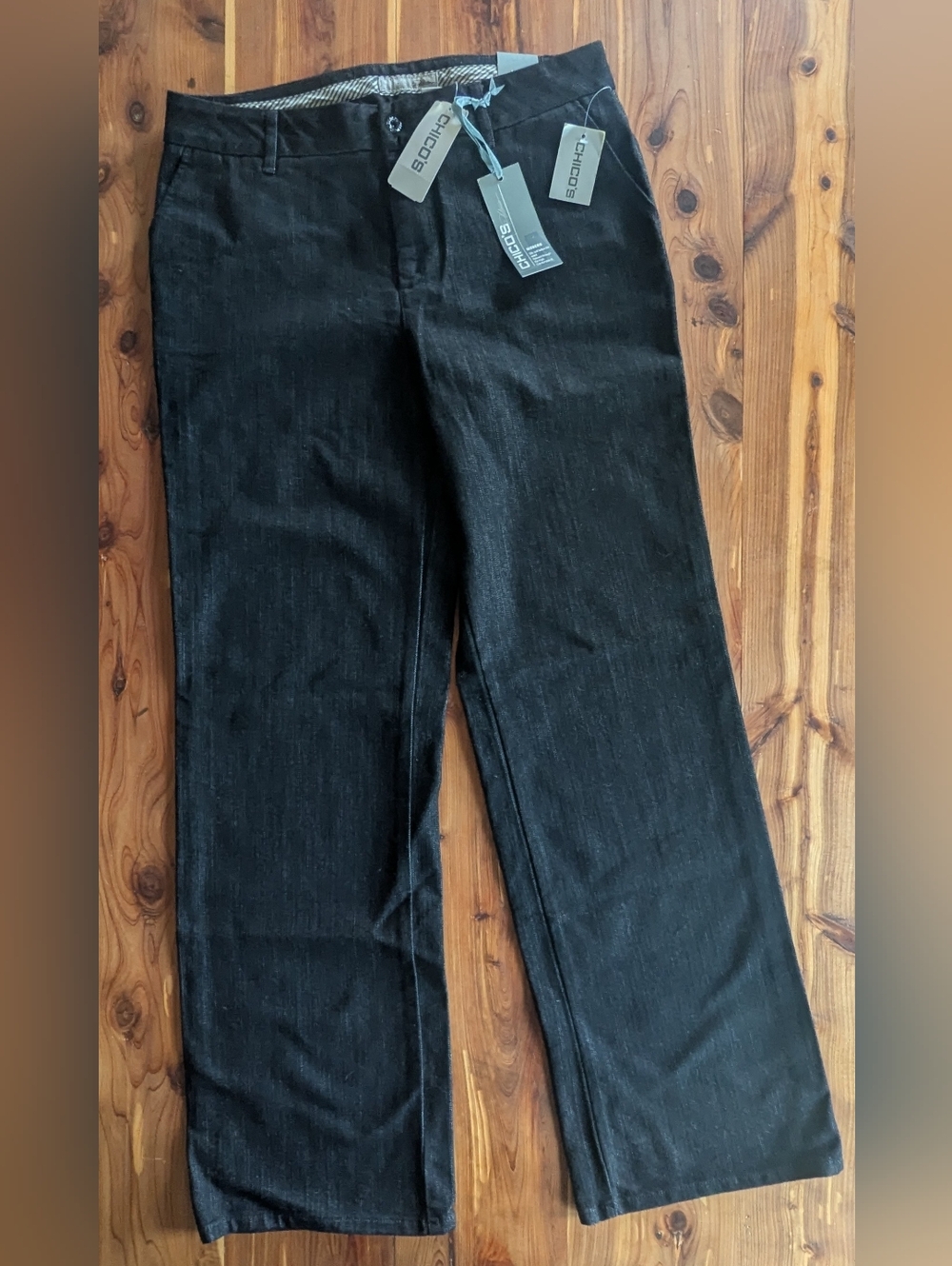 Chico's Women's Wide Leg Jeans in Black